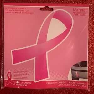 Breast Cancer Awareness Pink Ribbon Magnet